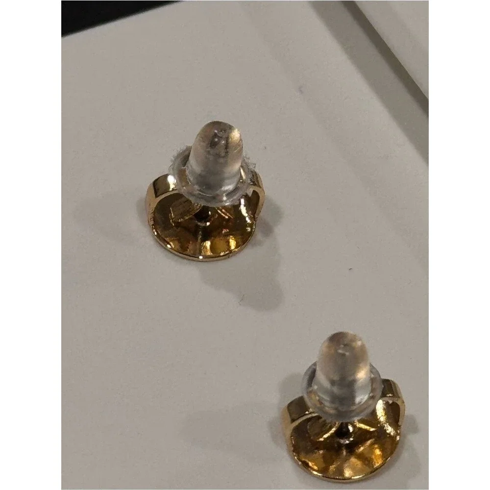 NWT Tory Burch Crystal Double T Logo Graduated Pearl Linear Drop Earrings 3